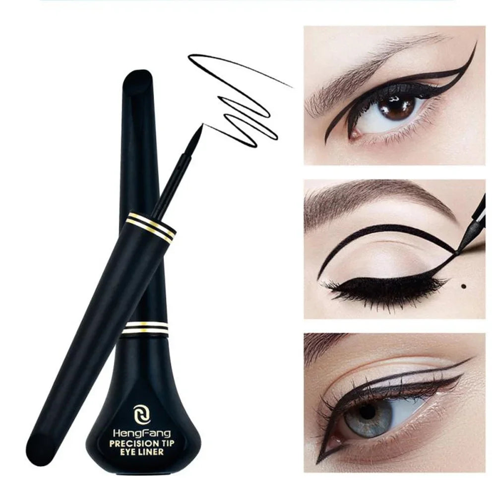 Black Liquid Eyeliner Natural Smooth Eye Liner Pencil Lasting Waterproof Quick Dry Non-Smudging Eye Durable Makeup Cosmetics