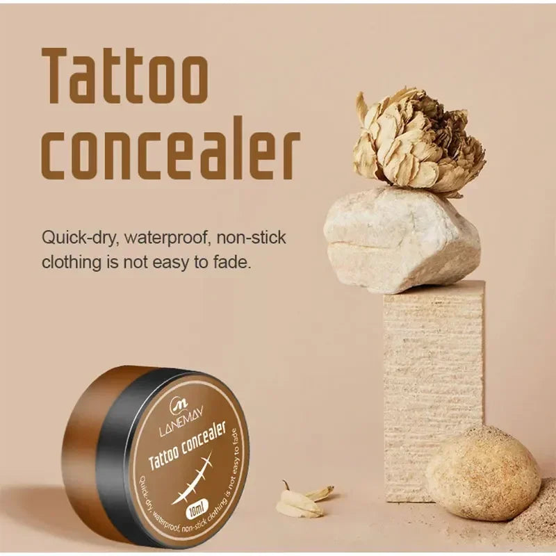 10ml Tattoo Concealer Waterproof Lasting Freckle Scar Cover Cream Body Makeup Cosmetics Tattoo Cover Tool Body Foundation Makeup