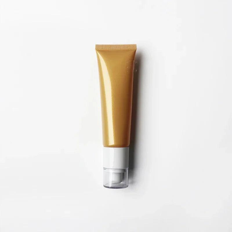 50ml Empty Airless Pump Bottle 50g Cosmetics Cream Squeeze Tube Makeup Foundation Packaging Container White Black Silver Gold - Urbanew