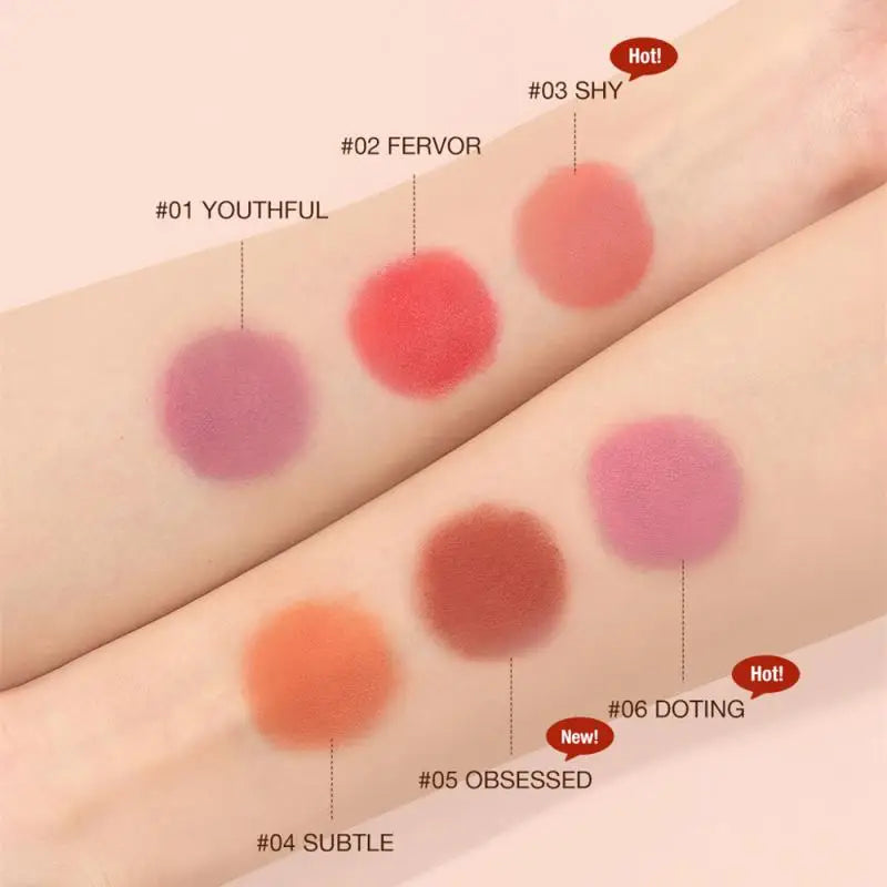 6 Colors Rouge Cheeks Contouring Blush Stick Multi-function Waterproof Lasting Blusher Brightening Blusher Cream Natural Makeup