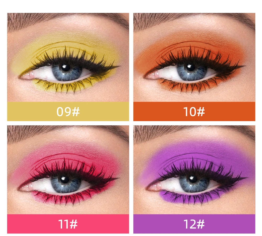 QiBest Matte Liquid Eyeshadow Set - 8 Vibrant Shades for Effortless Eye Looks (Waterproof & Long-Lasting)