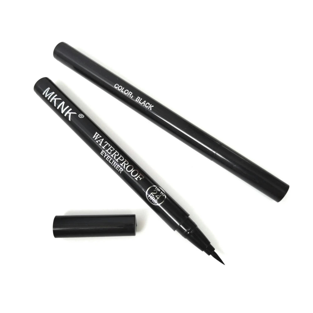 3pcs Waterproof Black Eyeliner Pencils-Smudge-Proof Long-Lasting &Beginner-Friendly Wooden Eyebrow Liner Pen Makeup Combined