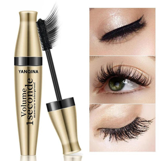 3D Fiber Mascara Long Black Waterproof Black Mascara Volume Curling Eyelash Extension Makeup Cosmetic Mascara Liquid - Urbanew