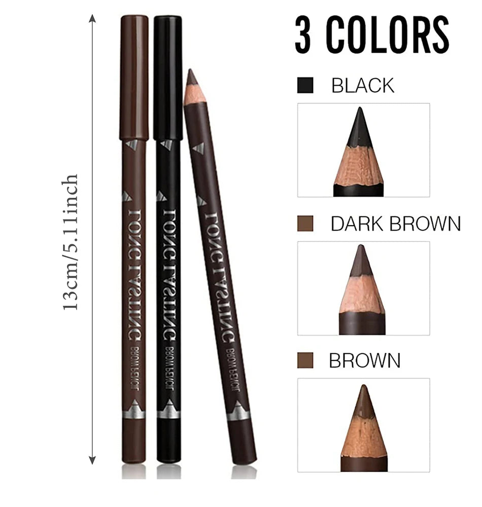 6/12Pcs Eye Brow Pencil Waterproof Professional Women Eye Makeup Pen Easy Color Natural Black Brown Cosmetic Beauty Eyebrow Tool