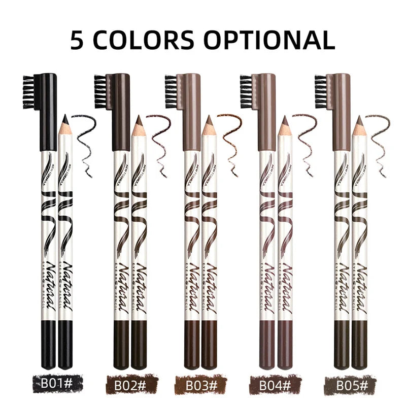 1pcs Waterproof Cosmetic Eye Brow Pencil Five Color Natural Eyebrows Color Mixing Lasting Durable Ecological Eyebrow Pencils