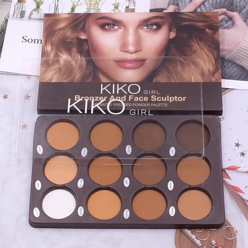 NEW 12 Color Matte Trimming Makeup Palette Face Basic Makeup Foundation White Brown Female Cosmetic Lasting Nature Water Proof - Urbanew