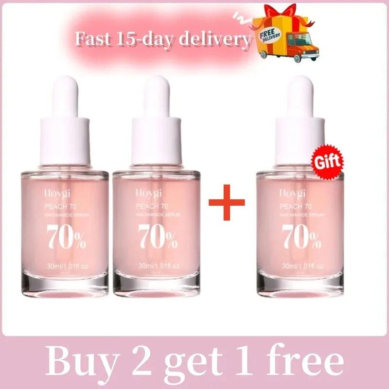 Peach 70% Niacinamide Serum 30ml Moisturizing Prevent Dryness Facial Essential Oil Increasing Elasticity Smooth Soften Skin Care - Urbanew