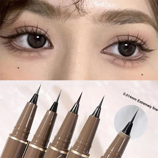 Ultra-fine Matte Liquid Eyeliner Pencil Waterproof Quick Drying Black Brown Lying Silkworm Lower Eyelashes Eye Makeup Eyeliner