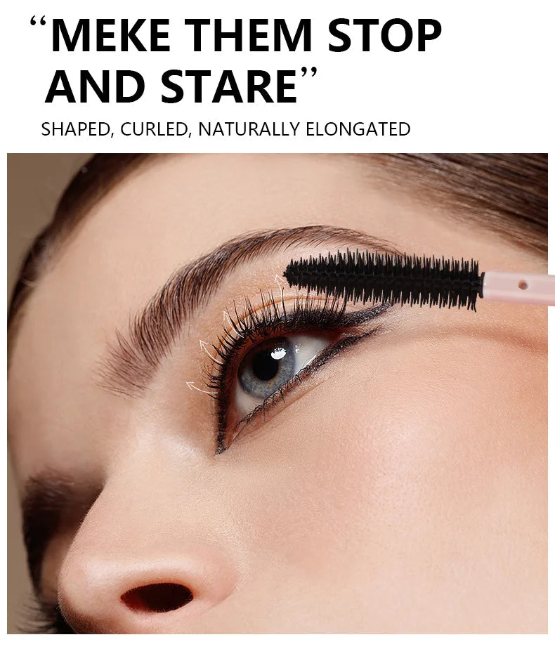 Pudaier Full Fling 24-Hour Waterproof Black Mascara Defining Make Up Non-smudge Eyelash Primer Lashes Long Thick Curly Makeup