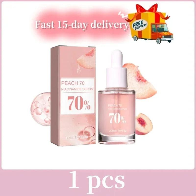 Peach 70% Niacinamide Serum 30ml Moisturizing Prevent Dryness Facial Essential Oil Increasing Elasticity Smooth Soften Skin Care - Urbanew