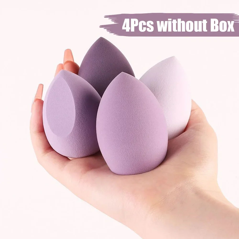 4pc/8pc Soft Makeup Sponge Dry Wet Dual Use Cosmetic Puff Foundation Concealer Highlight Blender Make Up Beauty Tool Accessories