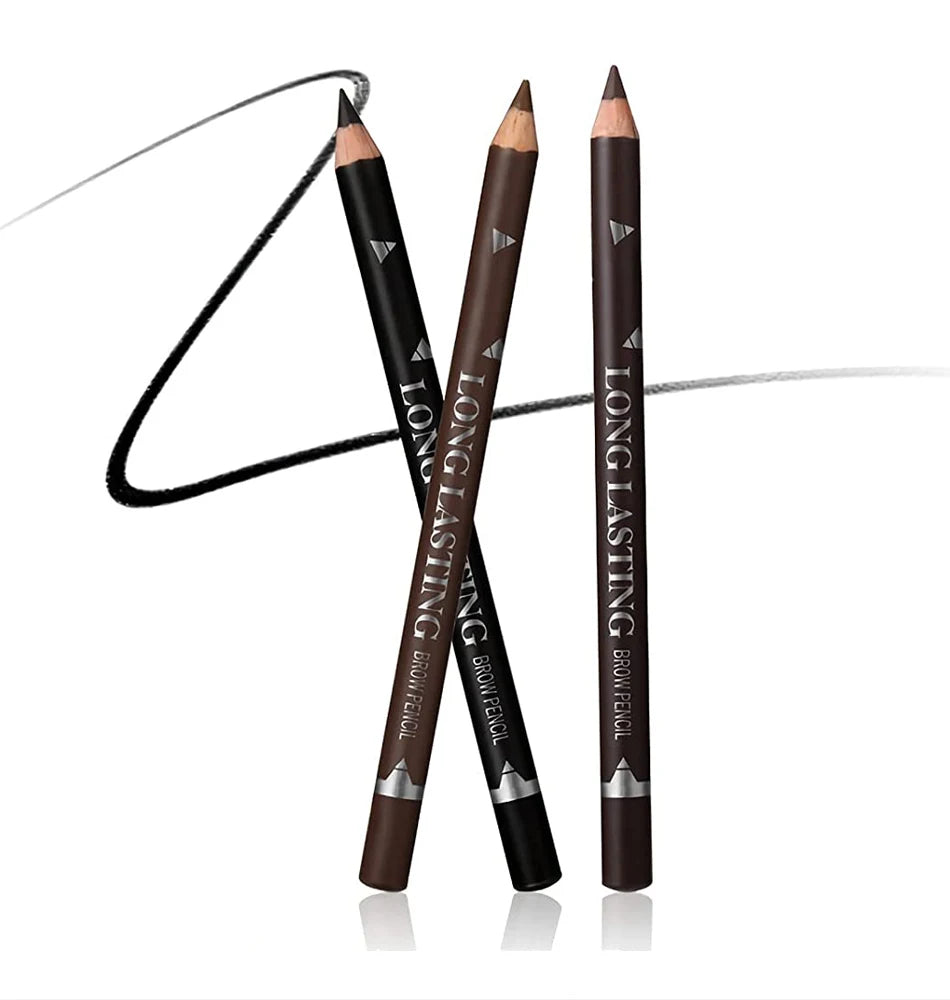 6/12Pcs Eye Brow Pencil Waterproof Professional Women Eye Makeup Pen Easy Color Natural Black Brown Cosmetic Beauty Eyebrow Tool