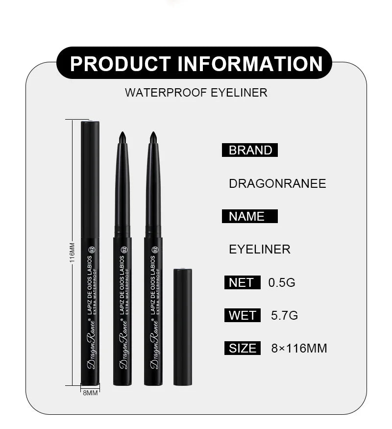 Matte/Pearlescent Eyeliner Gel Pencil Smooth Waterproof White Black Eye Liner Lying Silkworm Pen Cream Makeup for Eyes