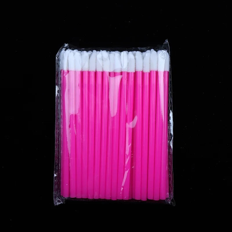 50-Piece Disposable Lip Brush Set - Hygienic & Precise Application for Gloss, Lipstick & More