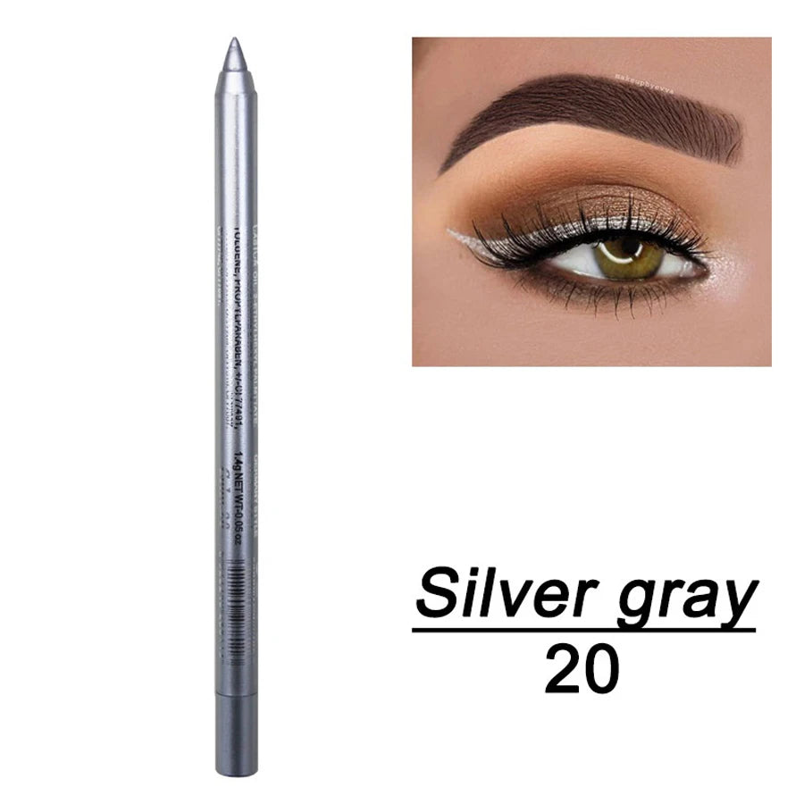 14-Color Colourful Eyeliner Pen, High Pigmented Pearly Shimmer Metallic Smokey Punk Gothic Style Eyeliner, Long Lasting Waterpro