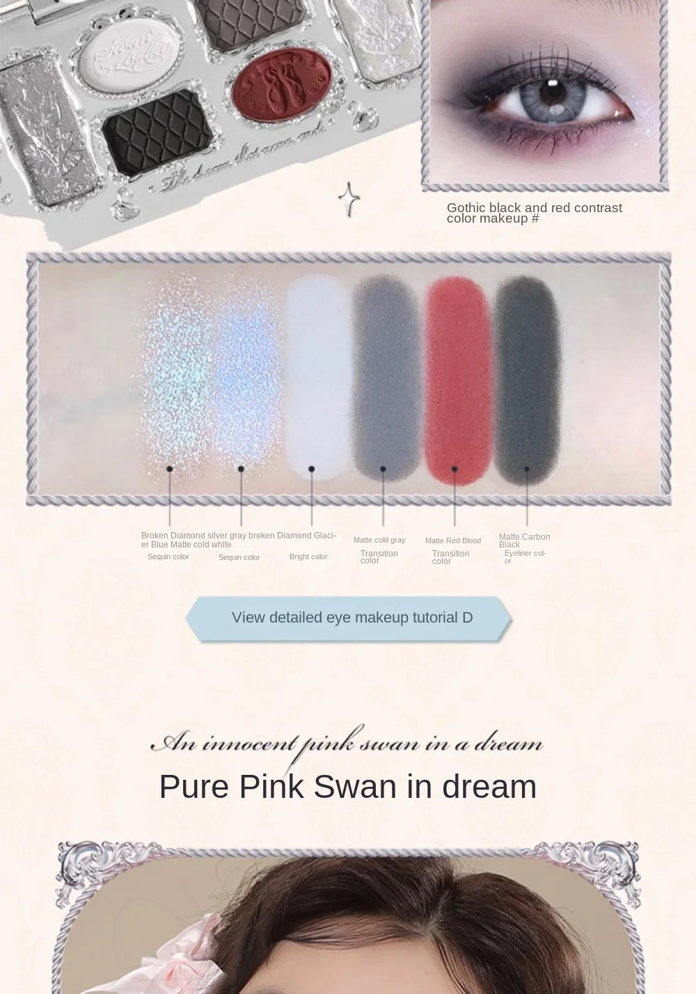 Paleta de Sombras Flower Knows Swan Ballet: Um Espetáculo de Cores para Seus Olhos