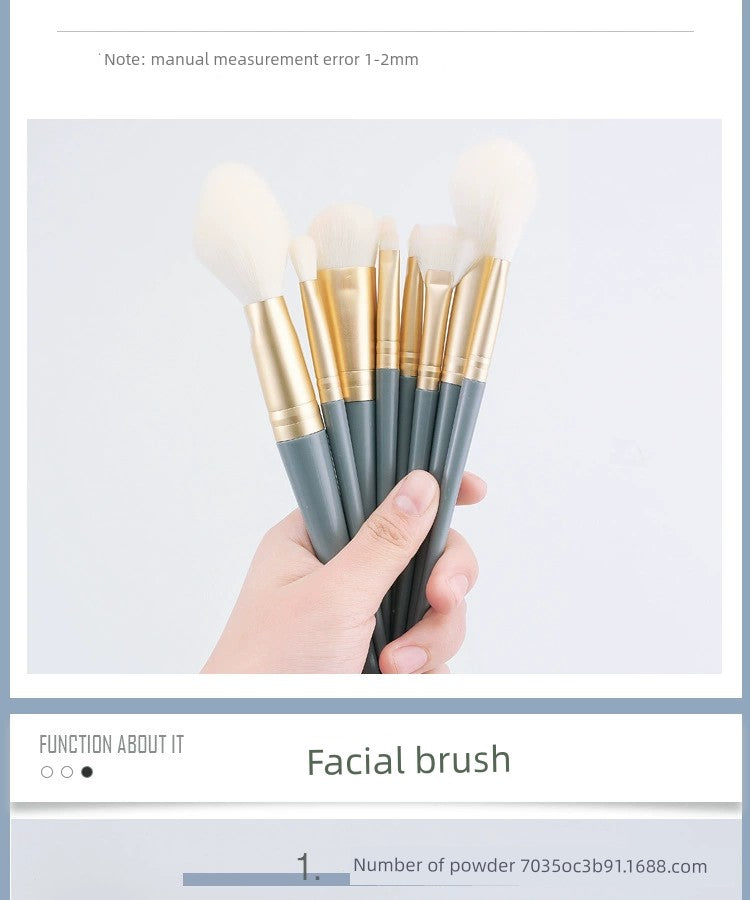 Beginner Portable Short Super Soft Makeup Brush Suit