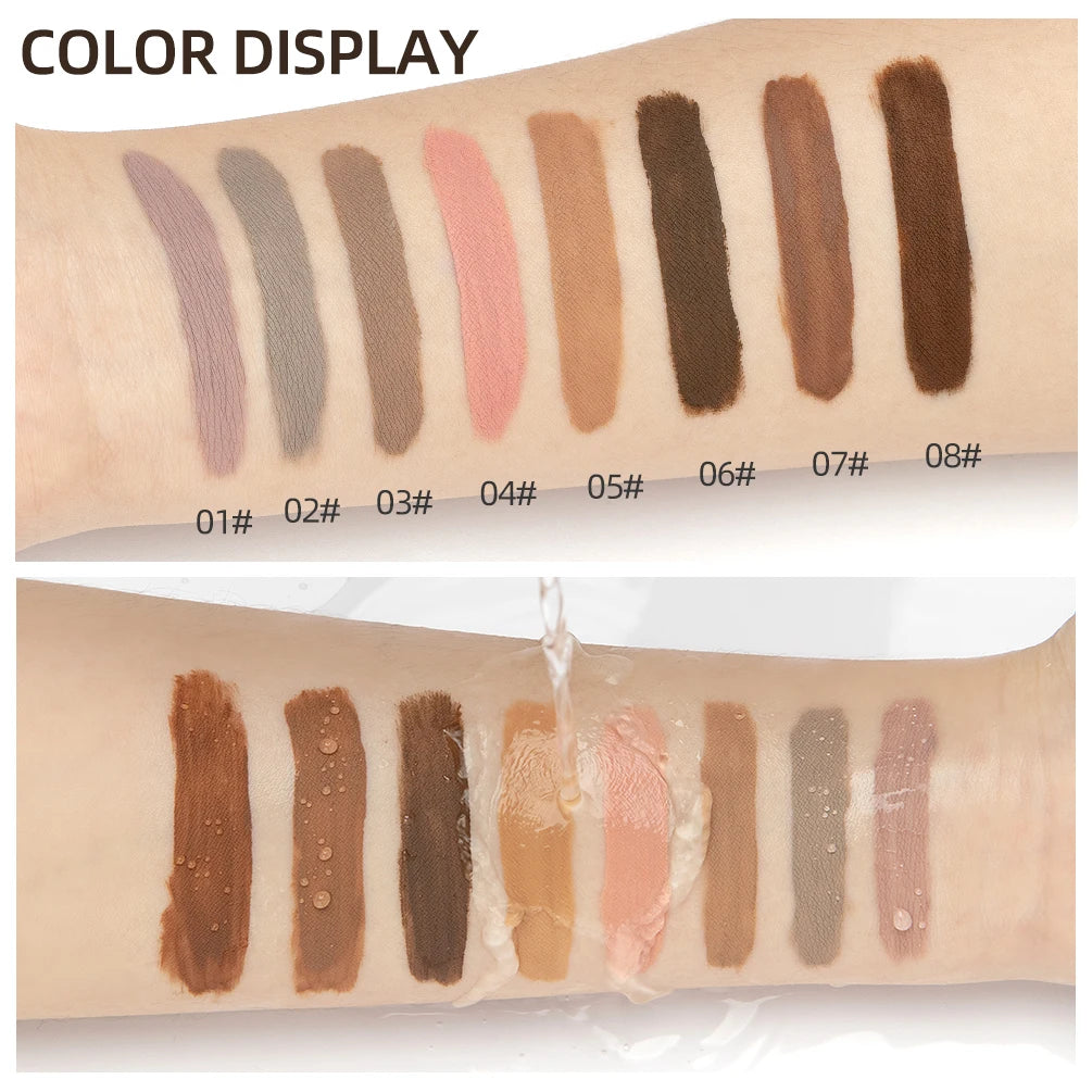 QiBest Matte Liquid Eyeshadow - Waterproof, Long-Lasting Pigment (8 Shades)