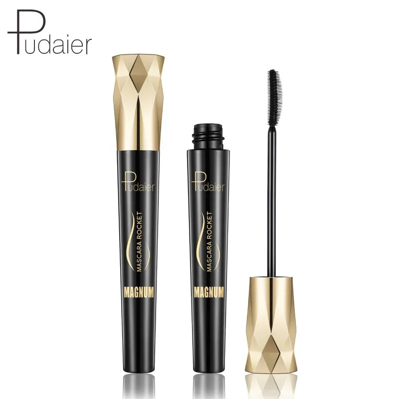 Pudaier New Eyelash Mascara Waterproof Thick Long Curling 4D Lengthening Non-flaking Non-smudging Defining Super Black Makeup