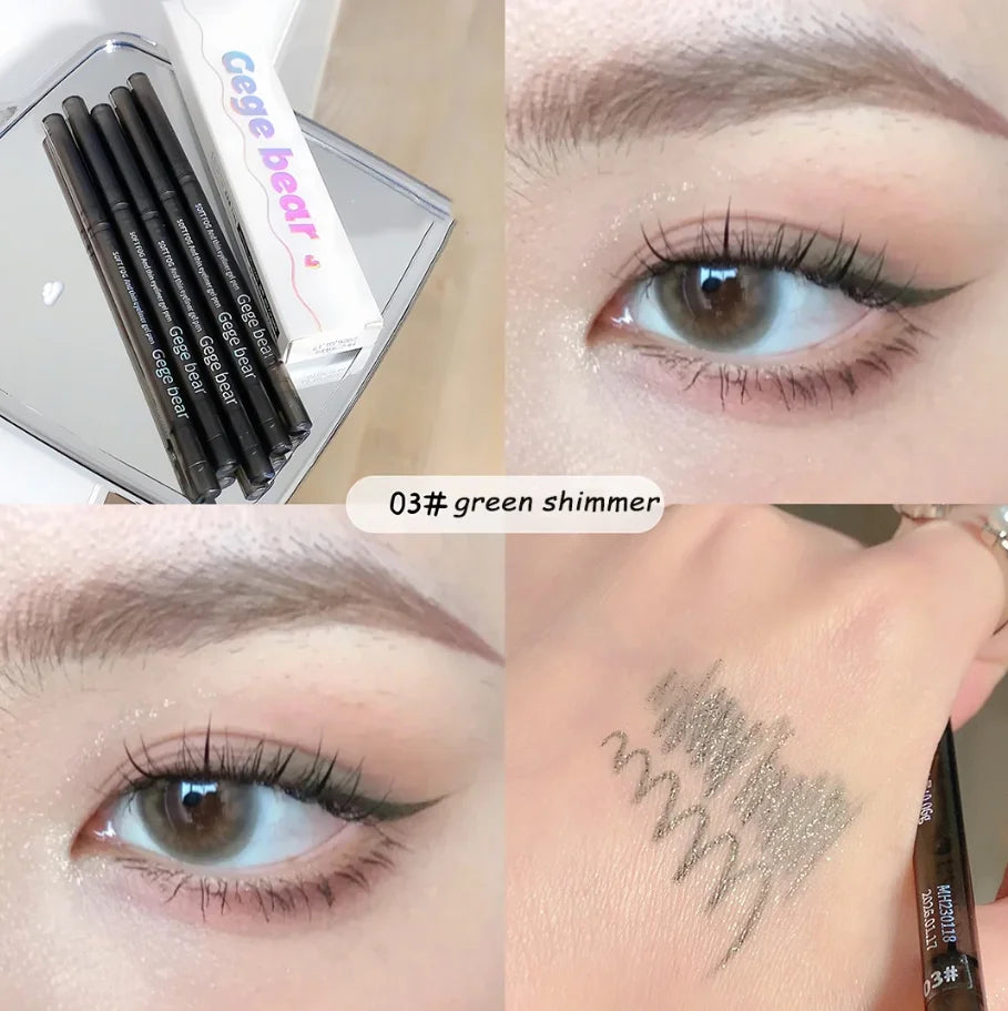 Waterproof Eyeliner Gel Pencil Red Brown White Ultra-slim Soft Easy Wear High Pigment Lip Liner Professional Lasting Eyes Makeup