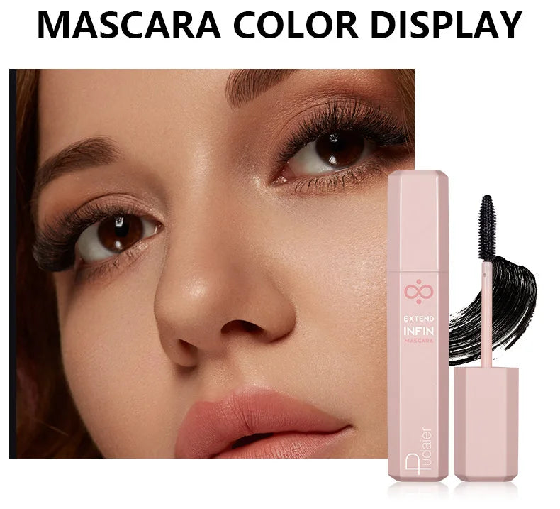 Pudaier Full Fling 24-Hour Waterproof Black Mascara Defining Make Up Non-smudge Eyelash Primer Lashes Long Thick Curly Makeup