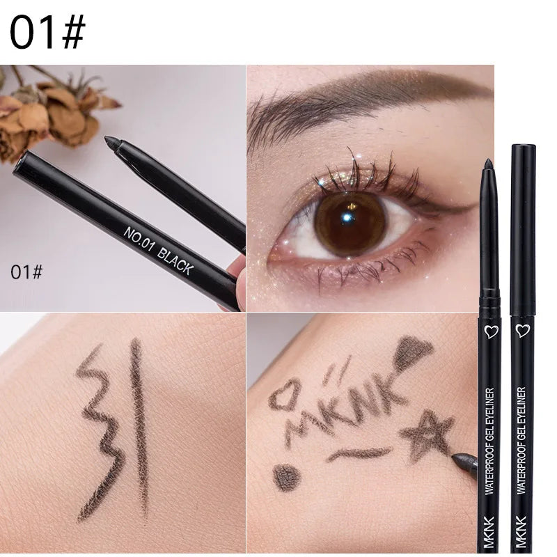 Waterproof Eyeliner Pencil Long-lasting High Quality Professional Makeup Black Brown Purple Eyeliner Pen Easy Wearing Cosmetics