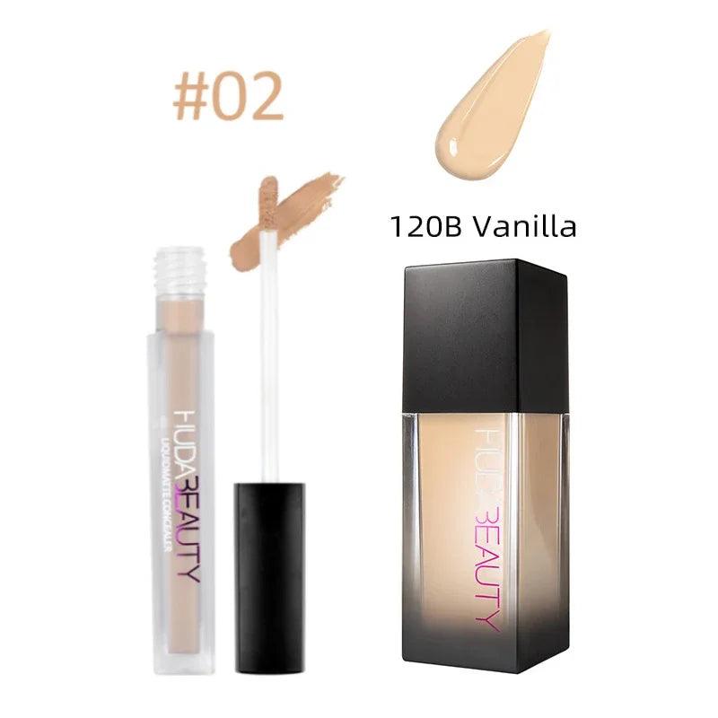 Makeup Foundation Flawless Liquid Matte Concealer Nourishing Long-Lasting Facial Concealed Pores Fine Breathable HUDA Cosmetics - Urbanew