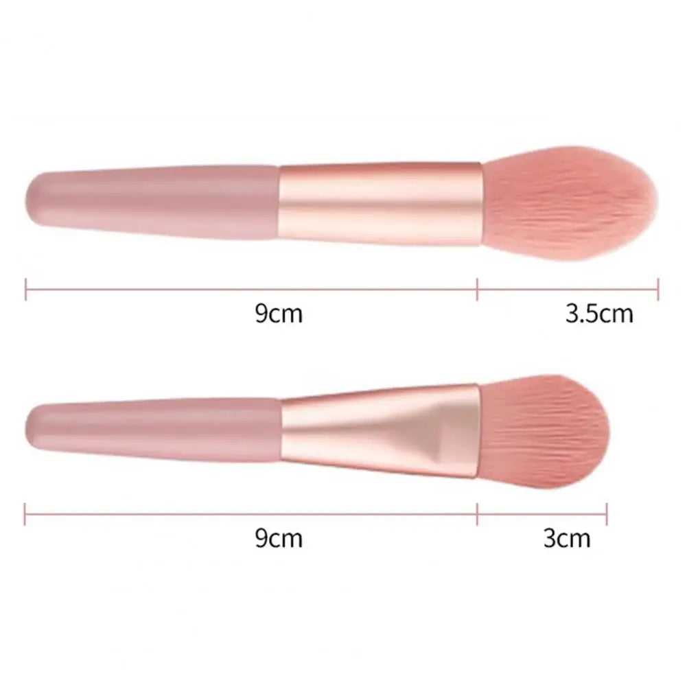 8Pcs/Set Makeup Brushes Soft Bristles Foundation Blend Blush Lip Nose Shadow Eyeshadow Eyebrow Lash Brush Set for Beginner