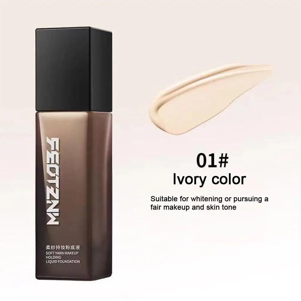 Feotznw Soft Yarn Makeup Foundation Liquid Skin Care Female Concealer Wrinkles Lasting Mask Foundation G3B3 - Urbanew