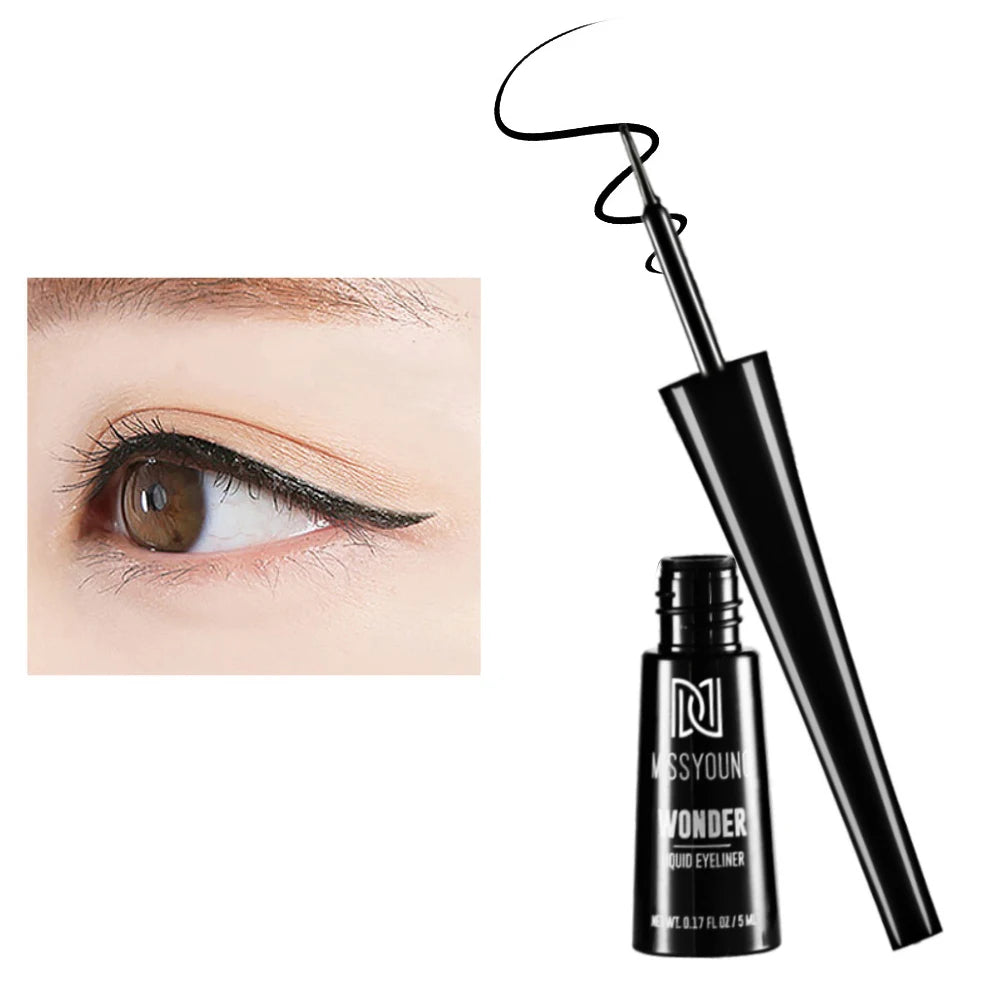 3-Color Matte Eyeliner In Grey Blue Black For Gray Look Waterproof Fade-Proof Formula Easy To Apply Brush Y2K Liquid Eyeliner