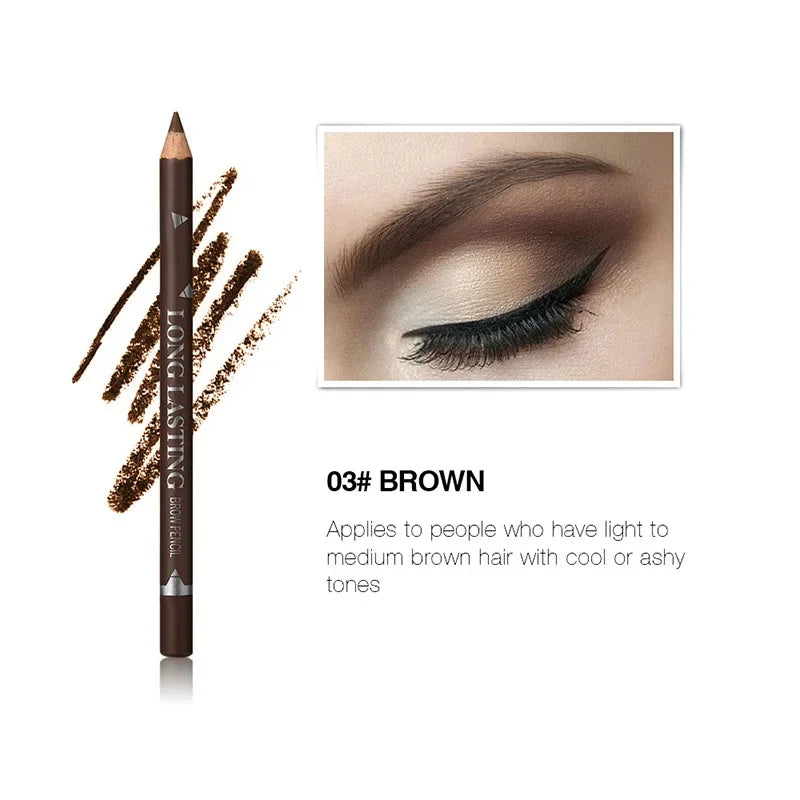 1Pcs Eye Brow Cosmetics Waterproof Long Lasting Easy to Wear Pigment Black Coffee Brown Cheap Eyebrow Eyeliner Makeup Pencil