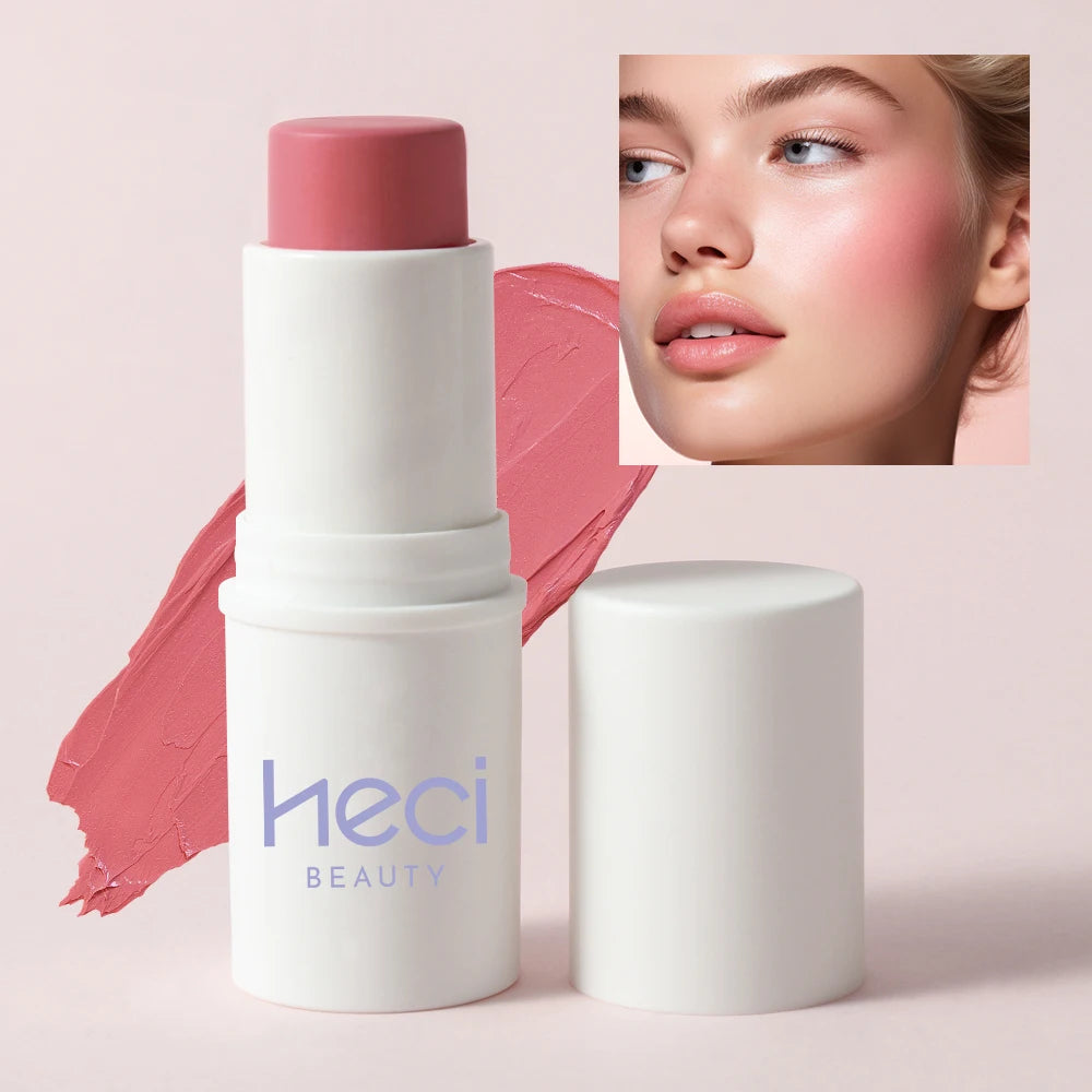 HECI BEAUTY Blush Cremoso Multifuncional: Realce Sua Beleza Natural com um Toque de Cor Radiante