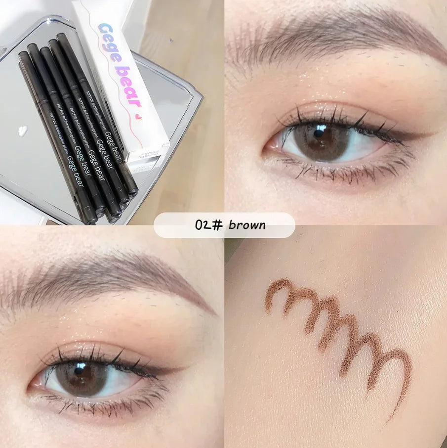 Waterproof Eyeliner Gel Pencil Red Brown White Ultra-slim Soft Easy Wear High Pigment Lip Liner Professional Lasting Eyes Makeup