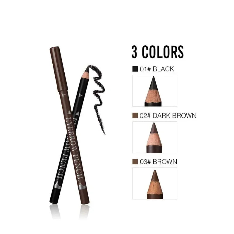 1Pcs Eye Brow Cosmetics Waterproof Long Lasting Easy to Wear Pigment Black Coffee Brown Cheap Eyebrow Eyeliner Makeup Pencil