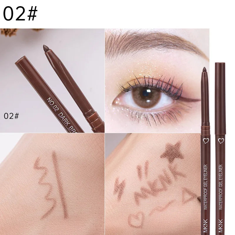 Waterproof Eyeliner Pencil Long-lasting High Quality Professional Makeup Black Brown Purple Eyeliner Pen Easy Wearing Cosmetics