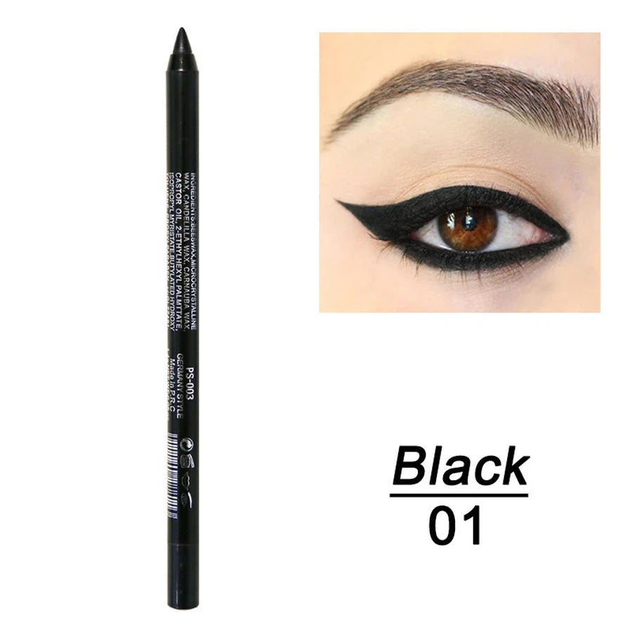 14-Color Colourful Eyeliner Pen, High Pigmented Pearly Shimmer Metallic Smokey Punk Gothic Style Eyeliner, Long Lasting Waterpro