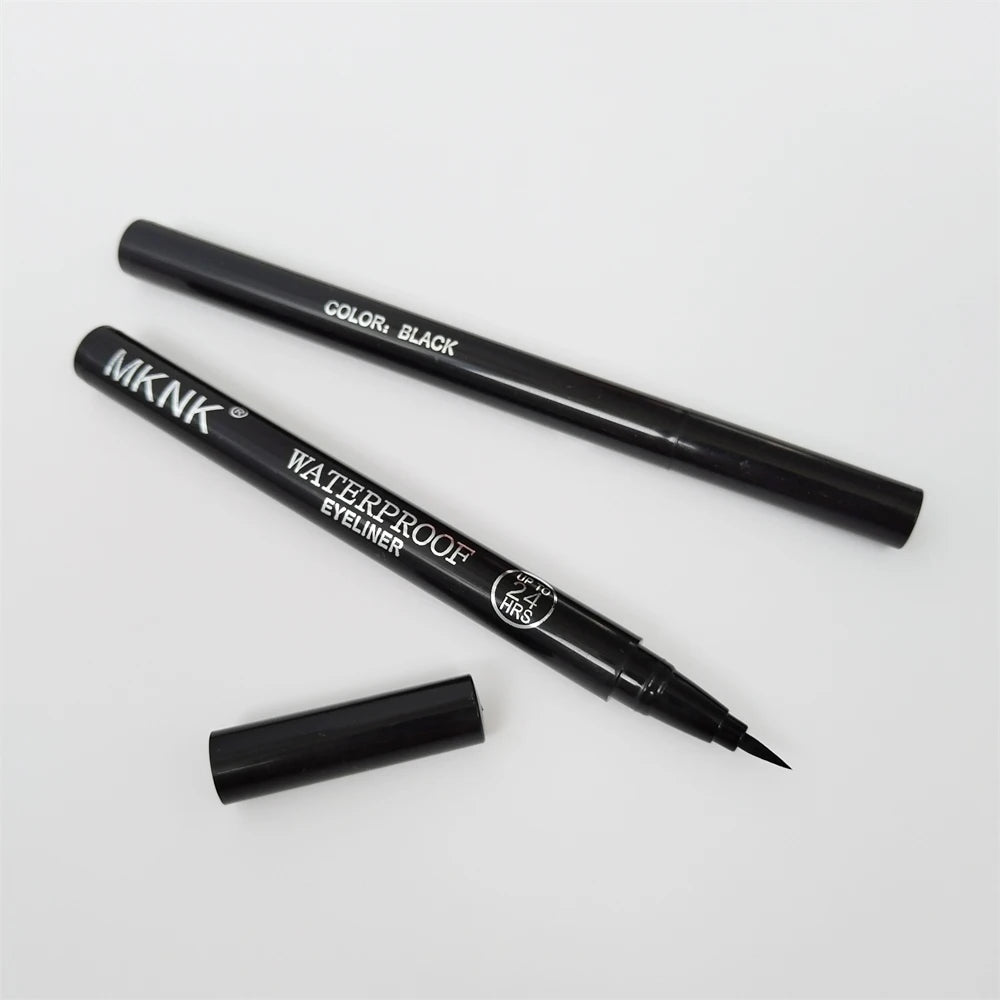 3pcs Waterproof Black Eyeliner Pencils-Smudge-Proof Long-Lasting &Beginner-Friendly Wooden Eyebrow Liner Pen Makeup Combined