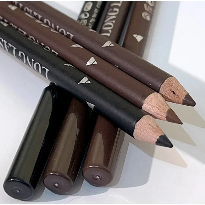 Eyeliner Eyebrow Pencil 2 In 1 Waterproof Non-smudge Quality Professional Makeup Long Lasting Natural Eyeliner Moderate Hardness