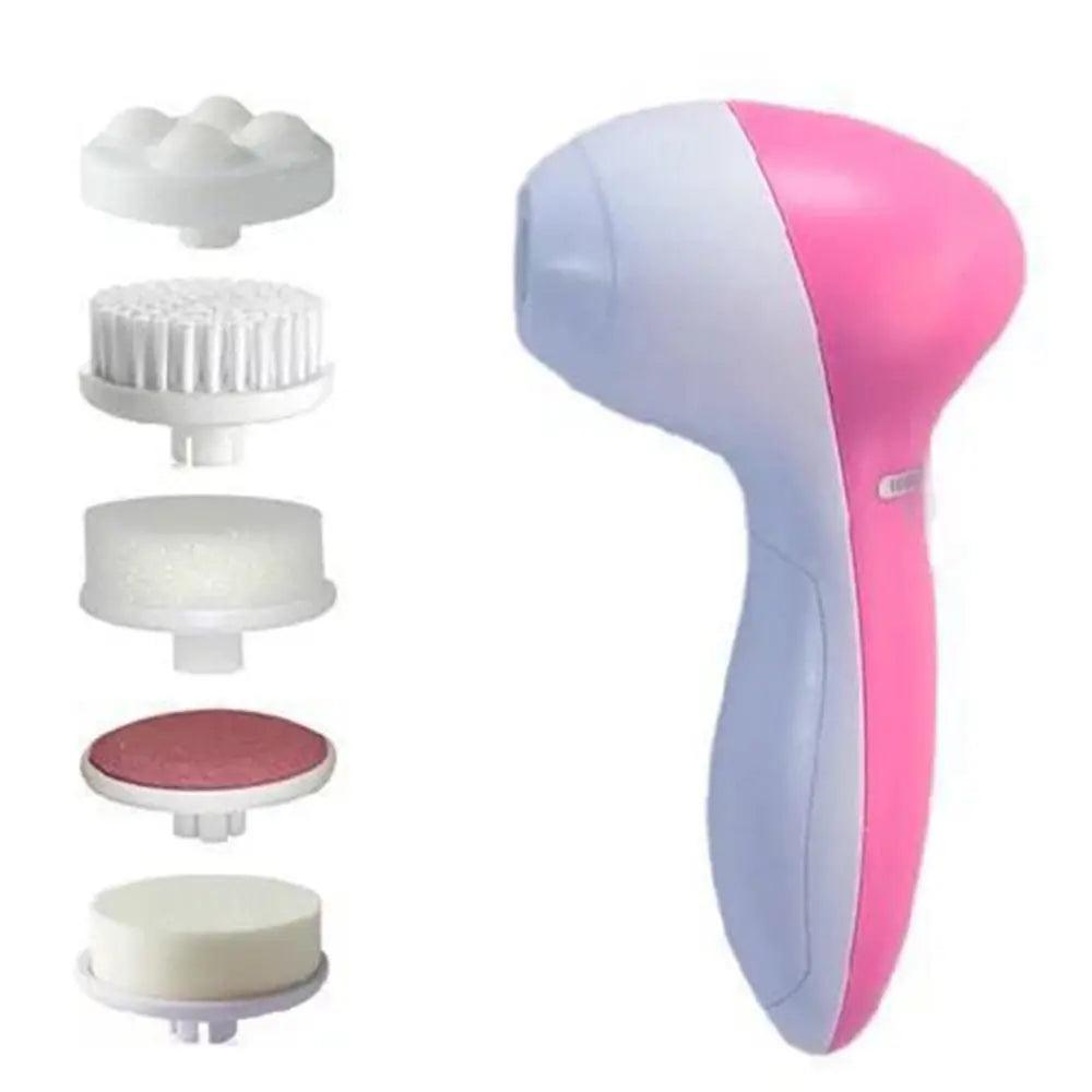 Electric Facial Cleaner 5 IN 1 Face Cleansing Brush Wash Machine Spa Skin Care Massager Blackhead Cleaning Facial Cleanser Tools - Urbanew