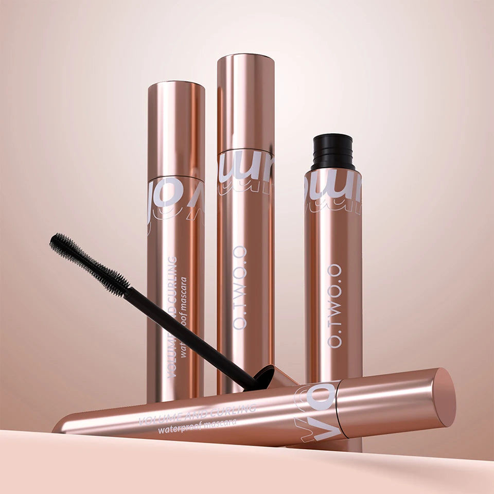 O.TWO.O Mascara Waterproof 4D Silk Fiber Curling Volume Lashes Thick Lengthening  Nourish Eyelash Extension High Quality Makeup