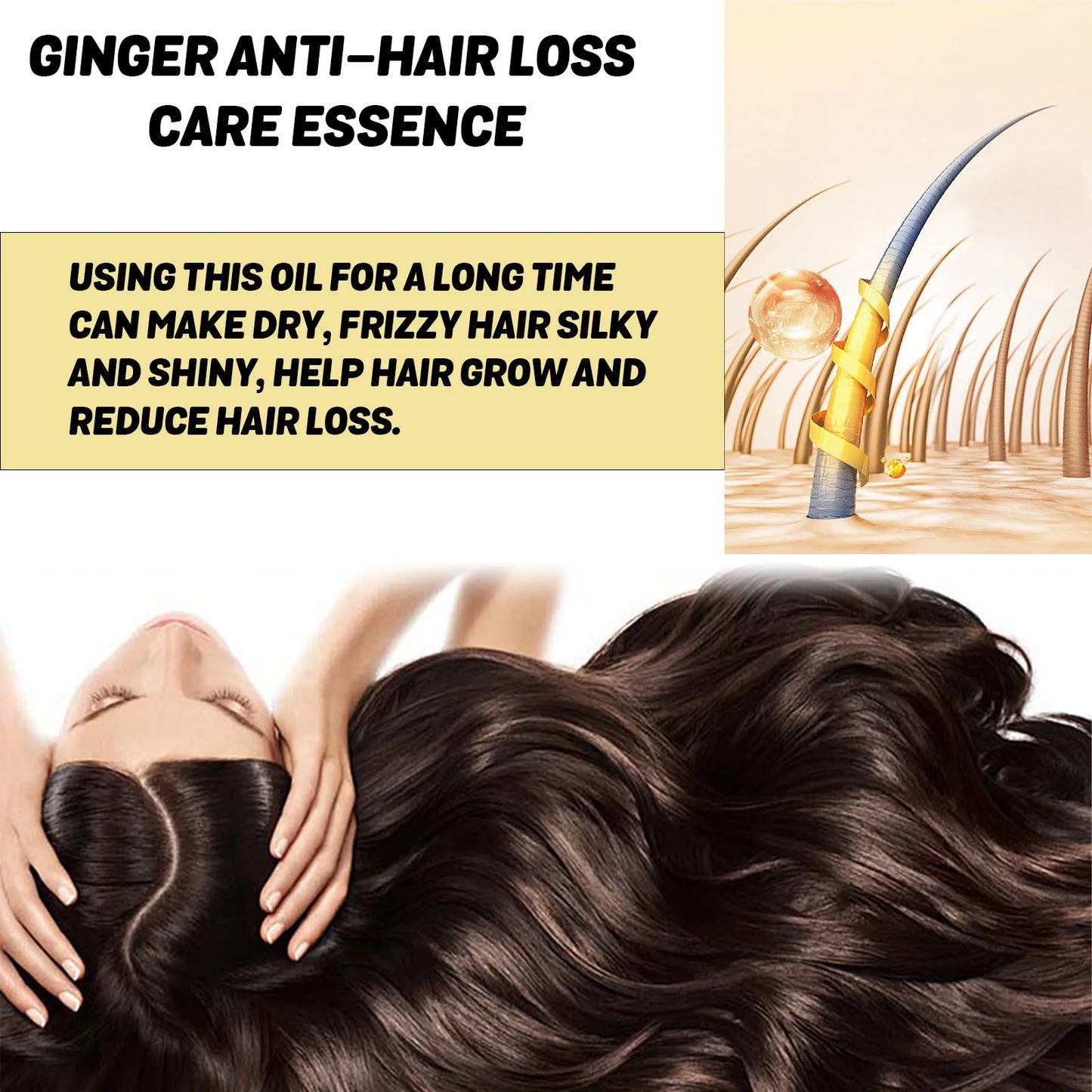 OUHOE Ginger Hair Growth Serum - Revitalize Thinning Hair & Promote Growth (30ml)