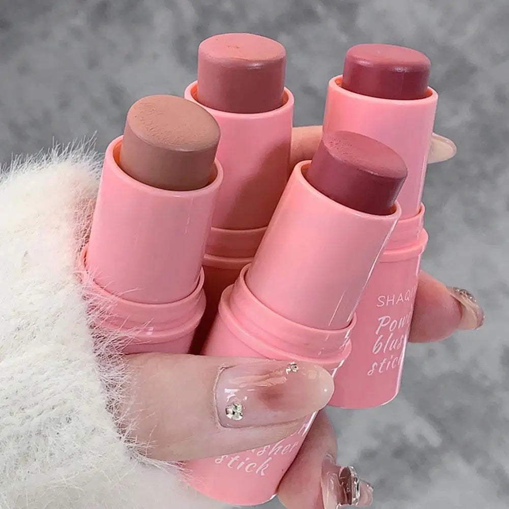 Blush 3 em 1: Beleza Multifuncional para Rosto e Lábios