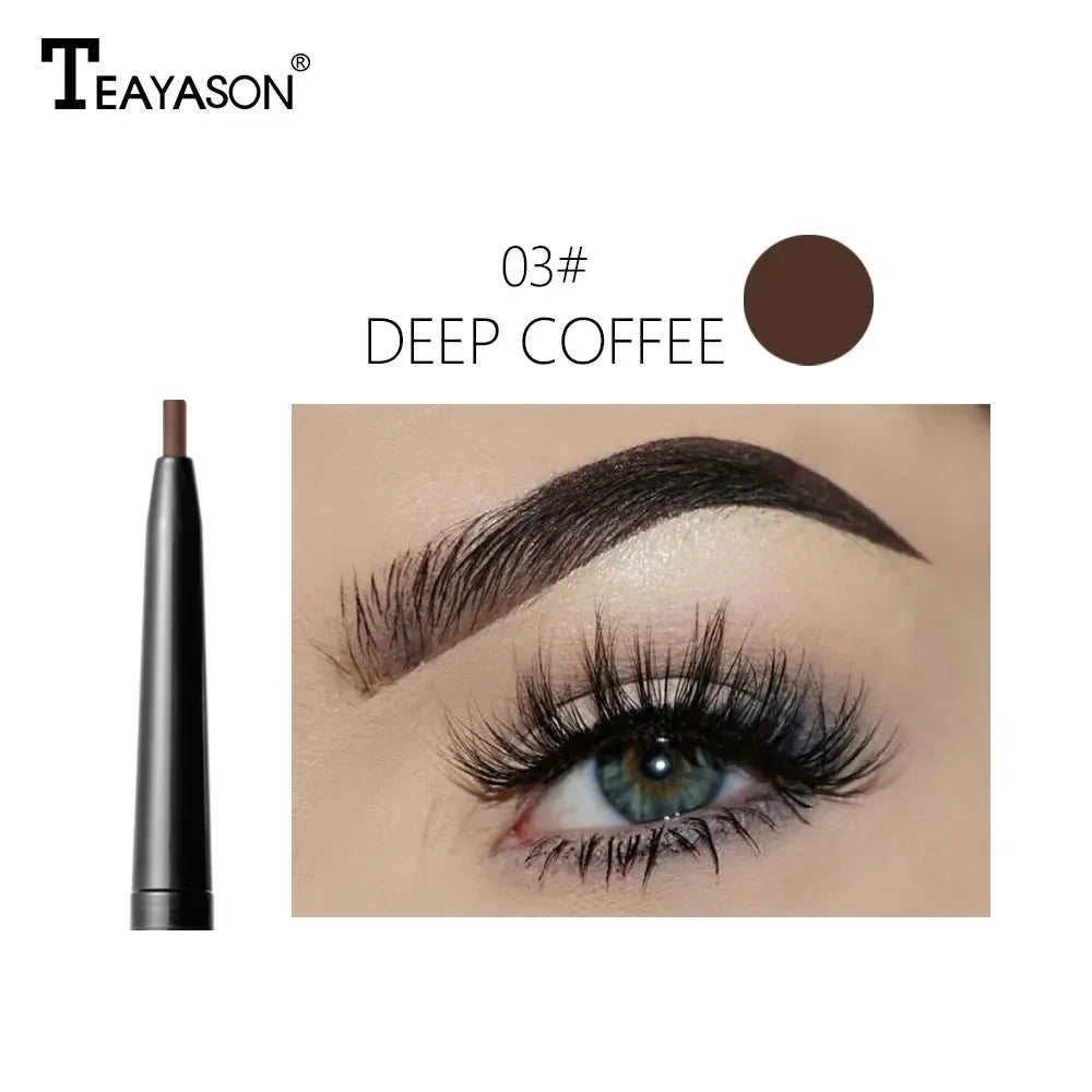 Dual ended automatic eyebrow pencil waterproof long lasting 1.5mm super slim head Microblading eyebrow tatto pen