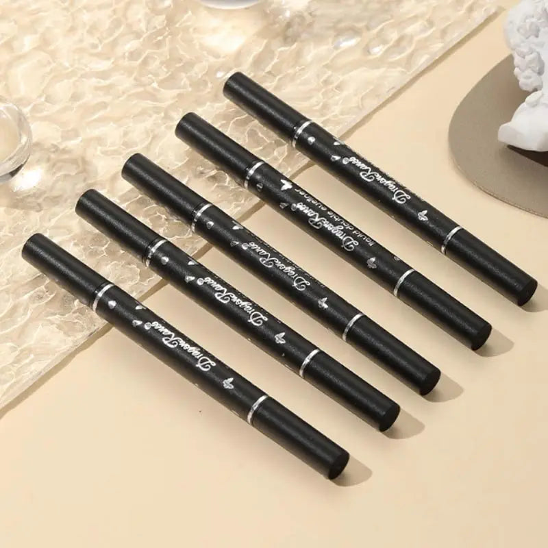 Waterproof Double Head Star Seal Eyeliner Long Lasting Makeup Non-smudging Novice Heart Plum Embellished Eye Tail Eyeliner