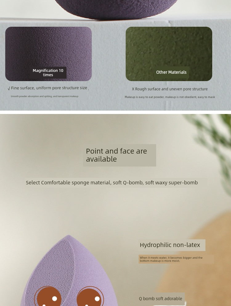 Wet and Dry Sponge Gourd Powder Puff Soft Cosmetic Egg