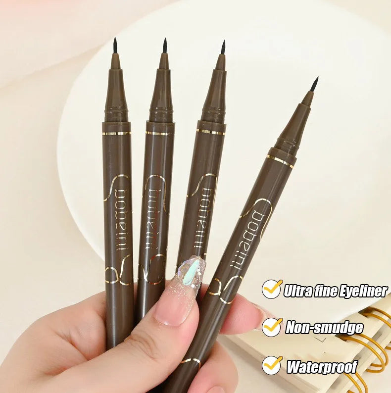 4 Colors Waterproof Eyeliner  0.05mm Long-lasting Eyeliner Pen Smooth Durable Slim Quick-drying Slender Eyelashes Eyeliner Pen