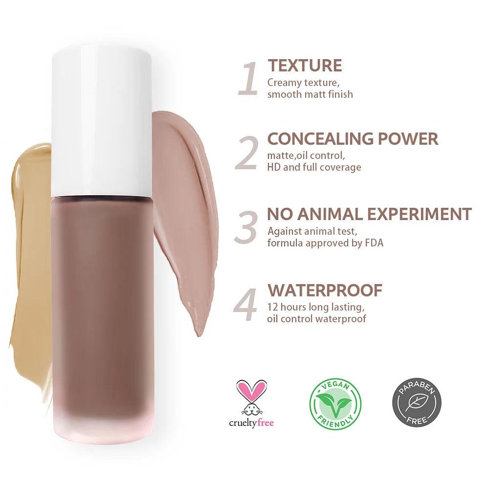 Bivanfe 30ml Makeup Foundation Base Mineral Touch Whitening Concealer Soft Matte Oil-Control Hot Deals Waterproof Make Up Tools - Urbanew