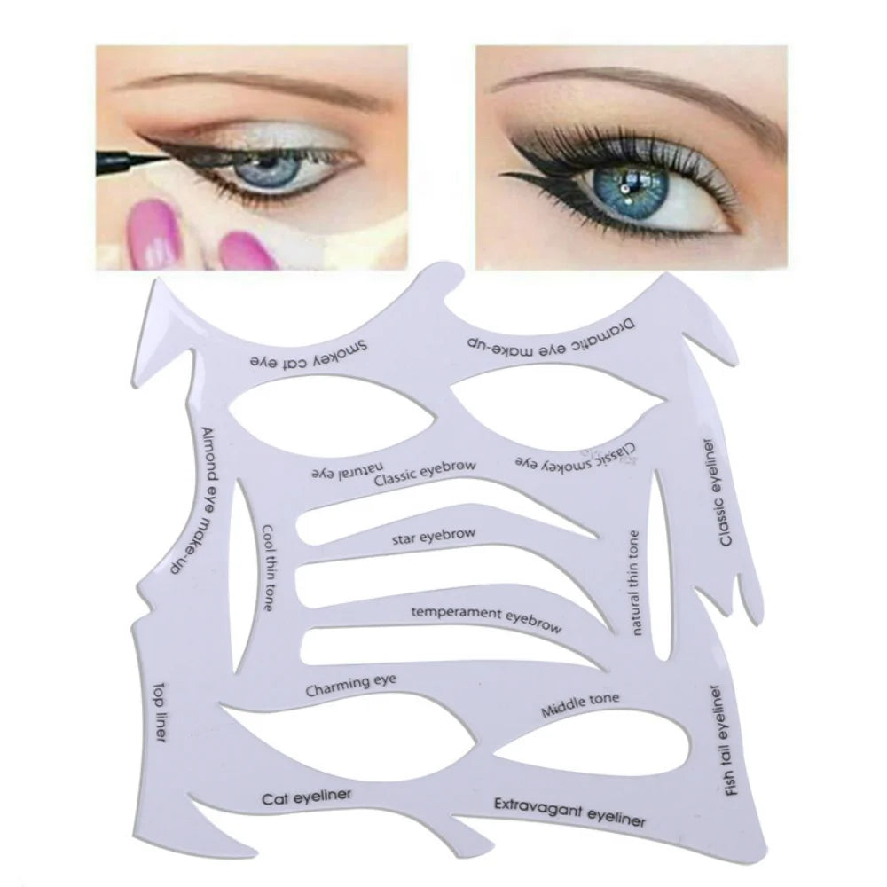 Flawless Eyeliner Stencil Stickers - Perfect Wings & Cat Eyes Made Easy (48 Total)