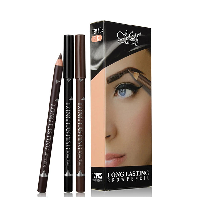 Eyeliner Eyebrow Pencil 2 In 1 Waterproof Non-smudge Quality Professional Makeup Long Lasting Natural Eyeliner Moderate Hardness