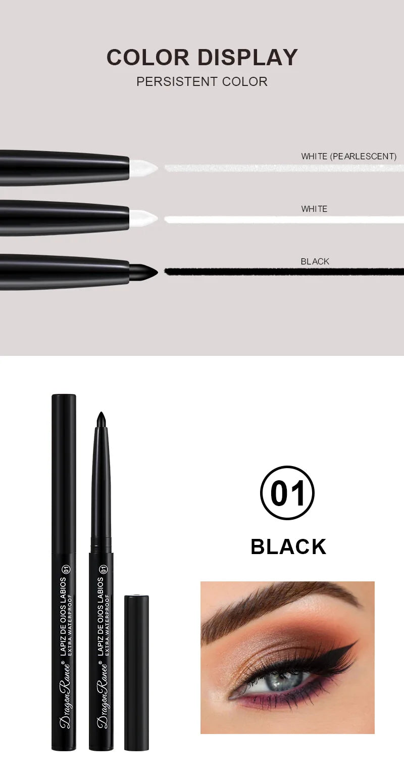 Matte/Pearlescent Eyeliner Gel Pencil Smooth Waterproof White Black Eye Liner Lying Silkworm Pen Cream Makeup for Eyes